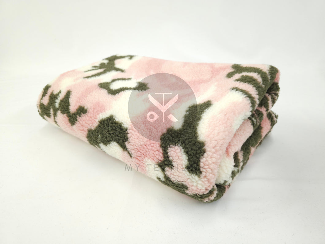 Sherpa Fur - Pink Camo