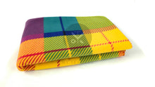 Load image into Gallery viewer, Printed Polar Fleece Anti Pill - Tartan Yellow &amp; Pink
