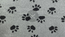 Load image into Gallery viewer, Paw Print Sherpa Fur - Grey
