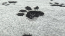 Load image into Gallery viewer, Paw Print Sherpa Fur - Grey
