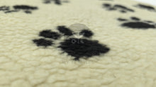 Load image into Gallery viewer, Paw Print Sherpa Fur - Cream
