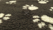 Load image into Gallery viewer, Paw Print Sherpa Fur - Brown
