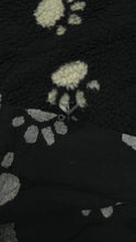 Load image into Gallery viewer, Paw Print Sherpa Fur - Black
