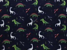 Load image into Gallery viewer, Printed Polar Fleece - Dinosaurs Navy
