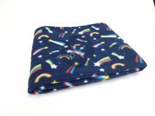 Load image into Gallery viewer, Rainbows &amp; Stars Blanket - Navy
