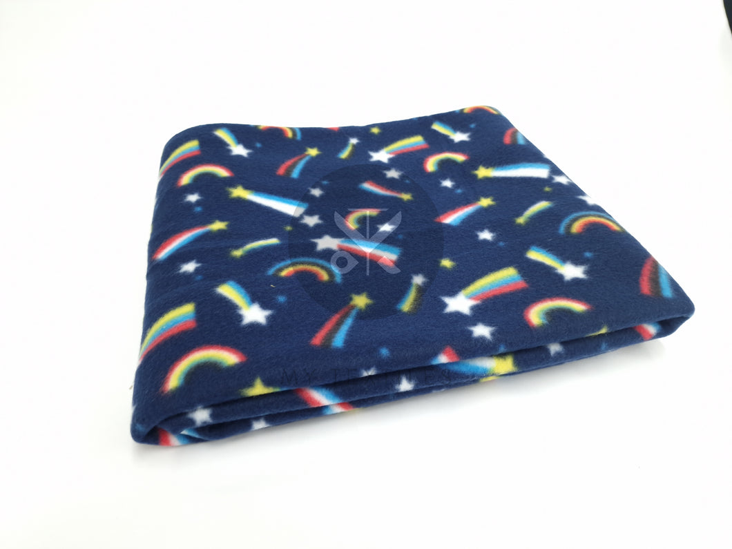 Rainbows & Stars Blanket - Navy