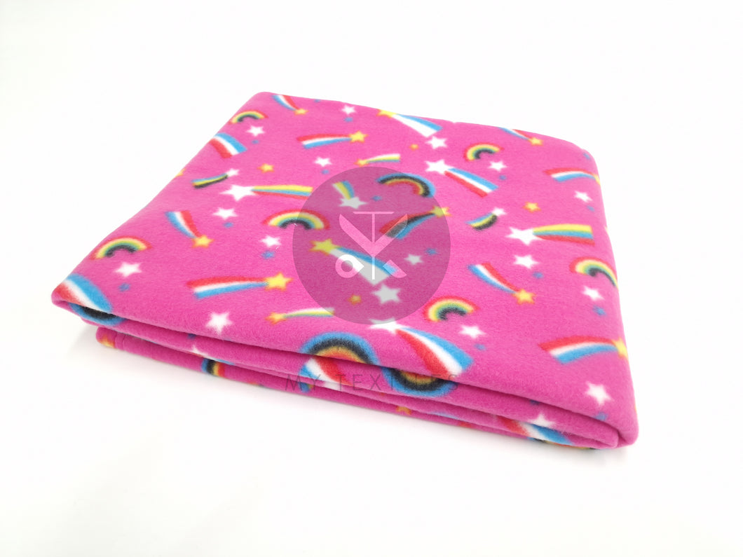 Rainbows & Stars Blanket - Pink