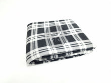 Load image into Gallery viewer, Tartan Polar Fleece Blanket - Black
