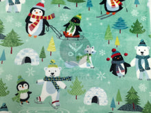 Load image into Gallery viewer, Christmas Blanket - Penguins &amp; Polar Bears
