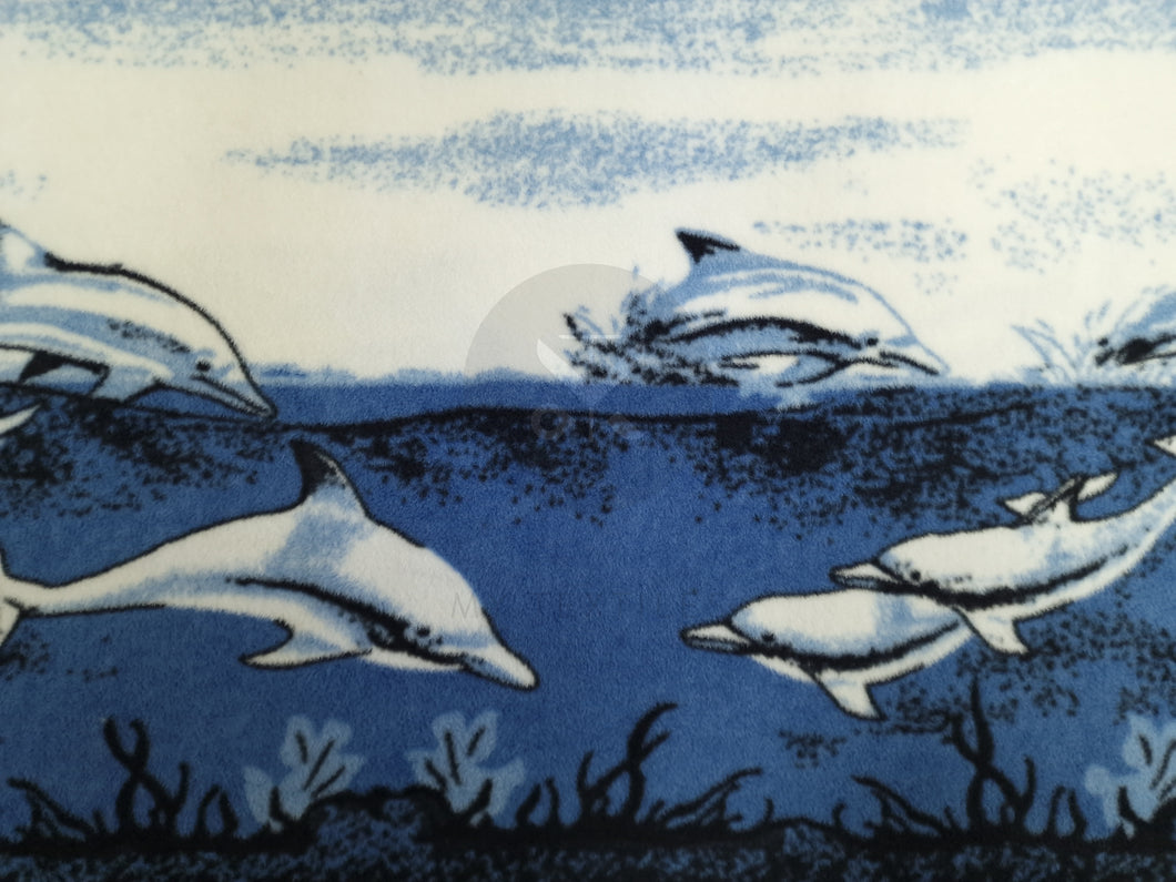 Printed Polar Fleece - Dolphins